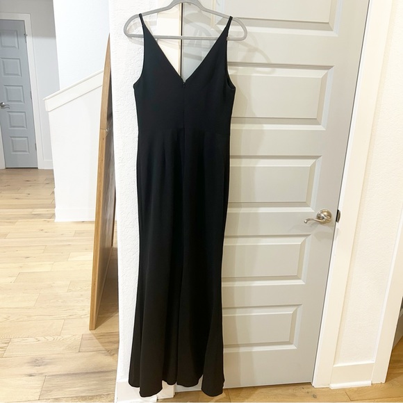 New Anthropologie BHLDN Stella Sleeveless V-Neck Stretch Crepe Maxi Dress - Picture 3 of 4